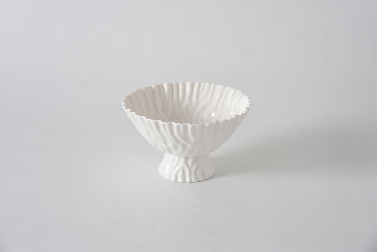 Bowl con Pie Pequeño Blanco