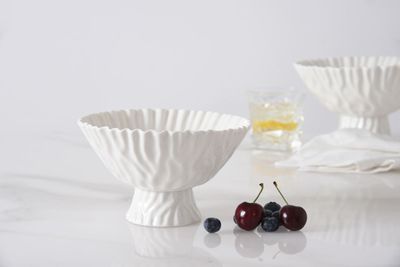 Bowl con Pie Pequeño Blanco