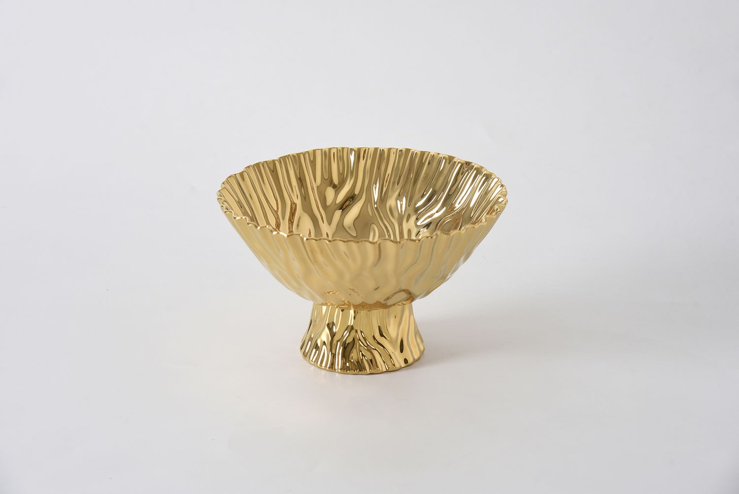 Bowl con Pie Mediano Dorado