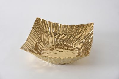 Centro de Mesa Cuadrado Dorado