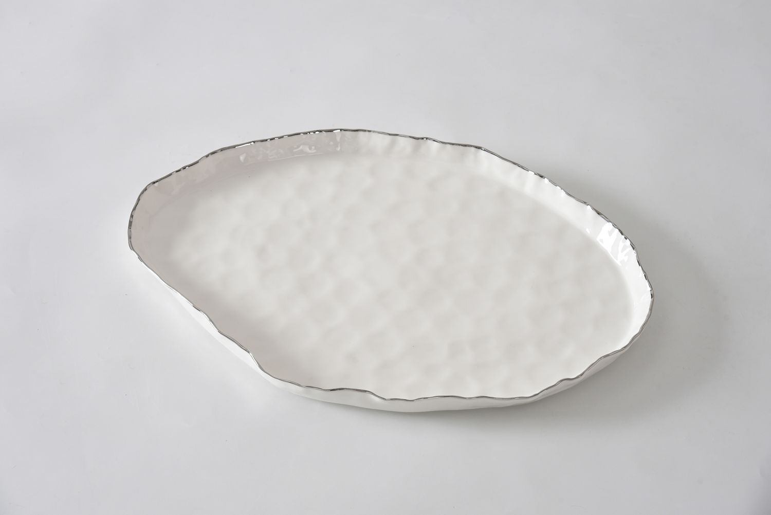 Bandeja Ovalada Grande Portofino Plateada