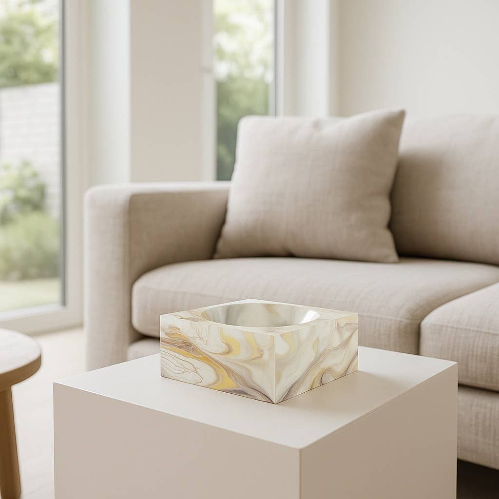 Candy Dish Aura Golden Brush