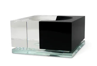 Candy Dish Negro y Transparente