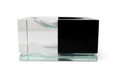 Candy Dish Negro y Transparente
