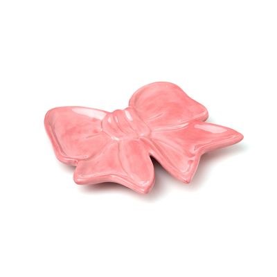 Pink Ceramic Bow Dish