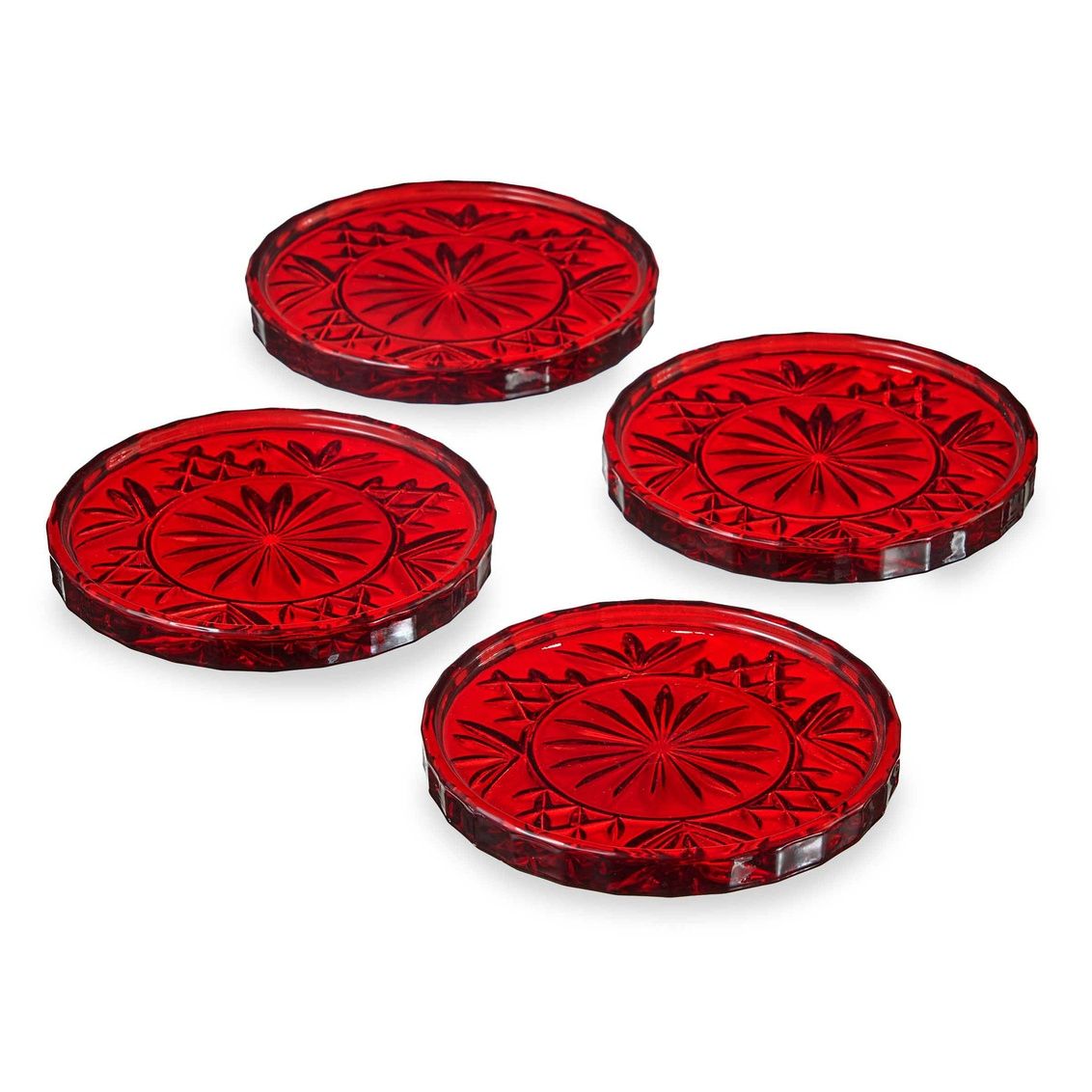 Set de 4 Coasters Dublin Rojos