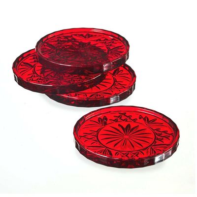 Set de 4 Coasters Dublin Rojos