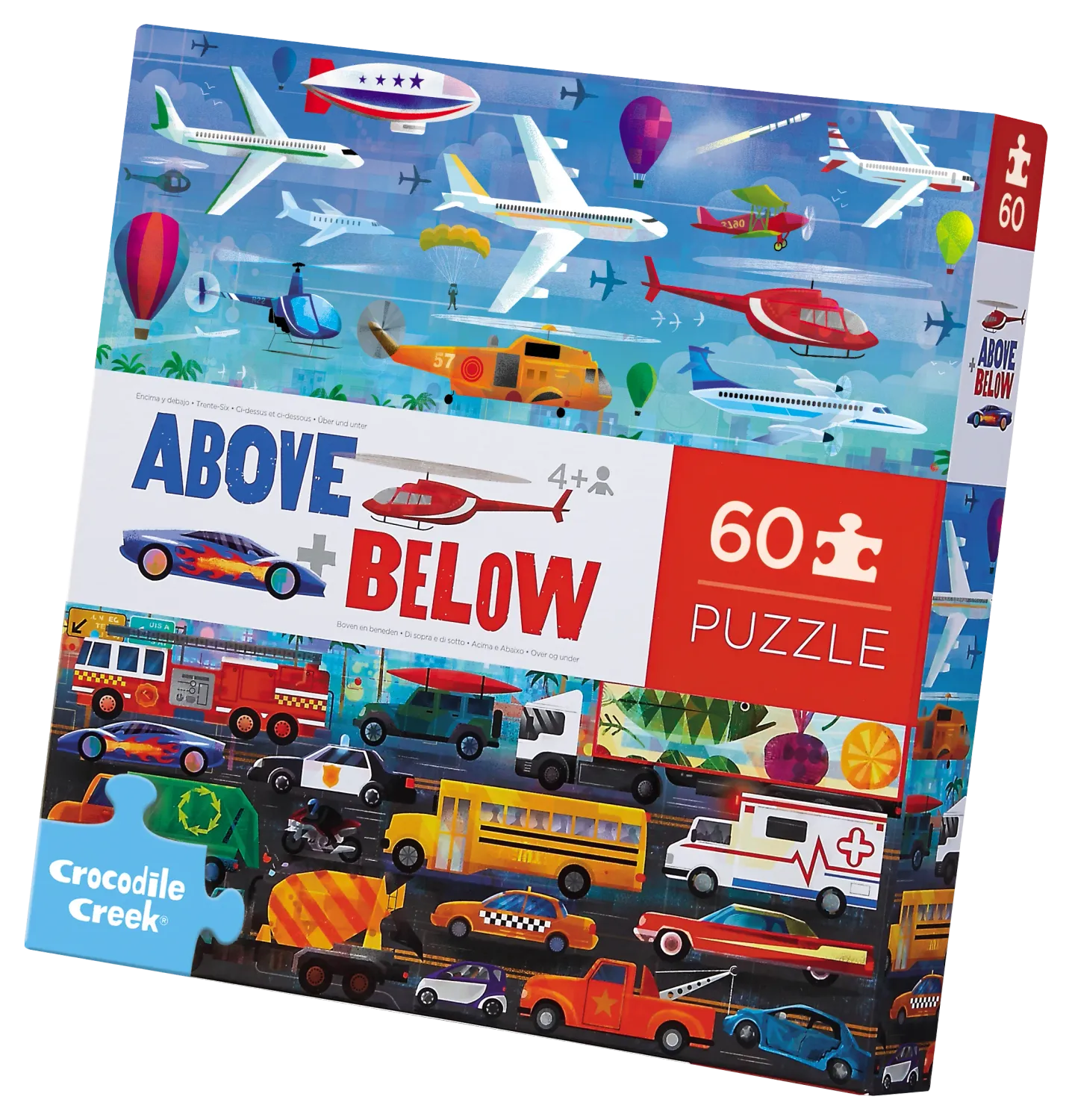 Rompecabezas Above and Below Things That Go 60 Piezas