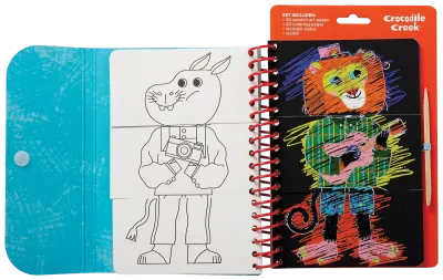 Scratch Art Flip Book Animals