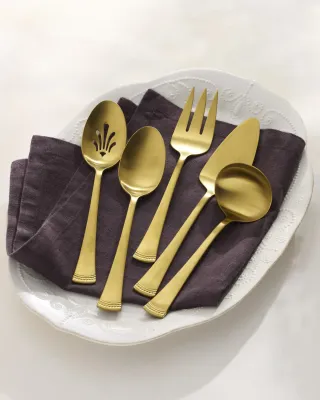 Set de 5 Piezas de Servir Portola Dorado