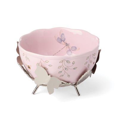 Bowl con Stand Butterfly Meadow Rosado