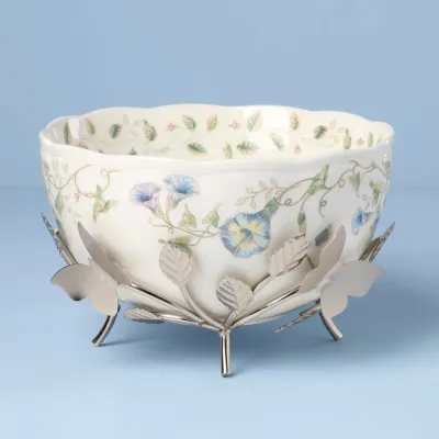 Bowl con Stand Butterfly Meadow Blanco
