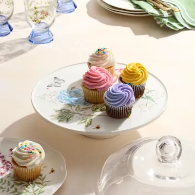 Cake Stand Butterfly Meadow con Tapa