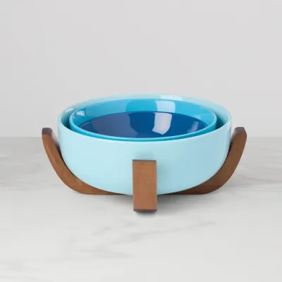 Set de 3 Nesting Bowls 24 Seven Turquoise