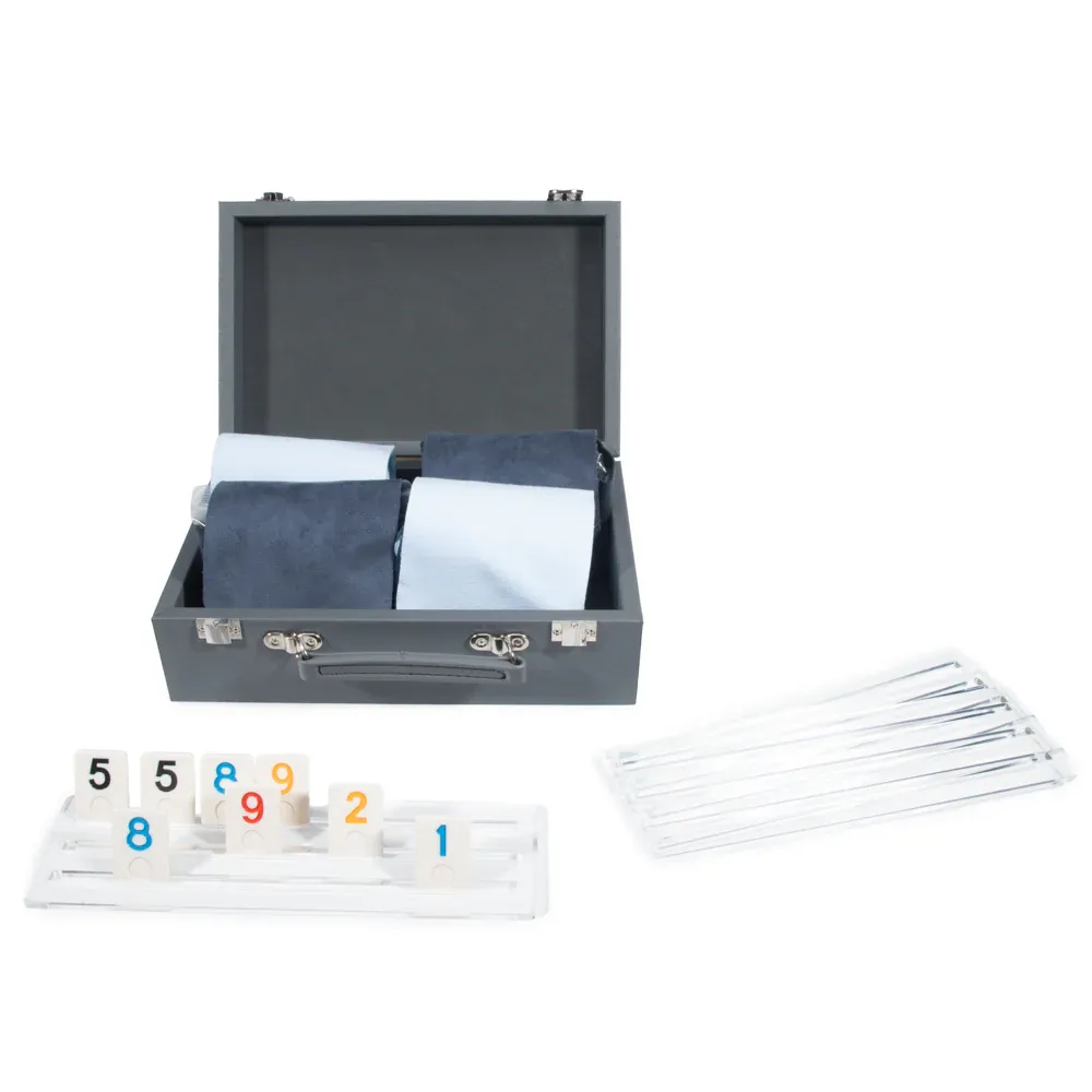 Mini Travel Rummikub Set Steel Grey