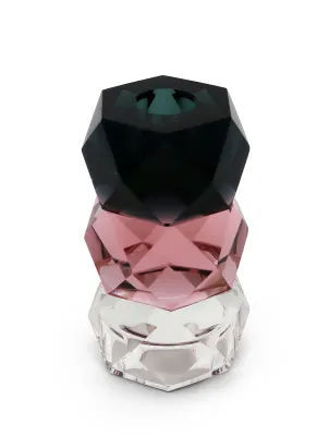 Candelabro Tricolor de Cristal 12cm