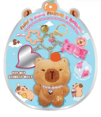 Fluff and Shine Llavero con Peluche Capybara