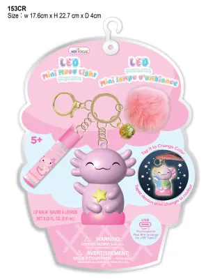 Mini Mood Light Keychain Axolotl