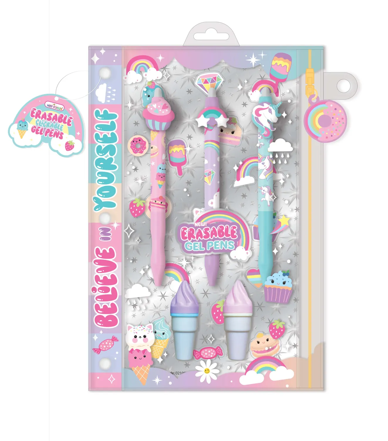 Click and Erasable Gel Pens Rainbow