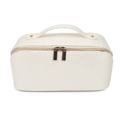 Leah Cosmetic &amp; Toiletry Bag Pearl White