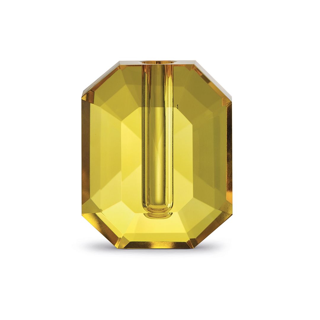 Geometric Crystal Vase Ambar