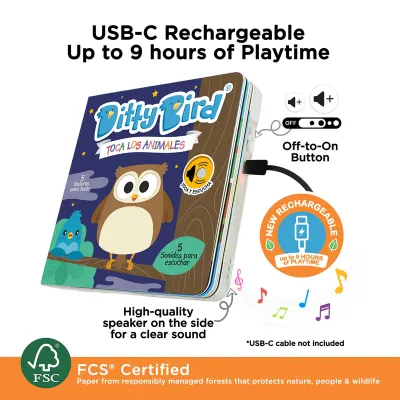 Toca los Animales Libro Musical - USB-C