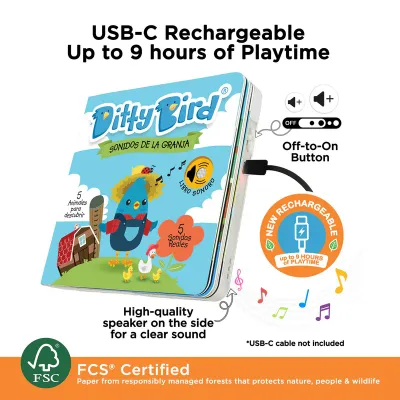 Sonidos de la Granja Libro Musical - USB-C