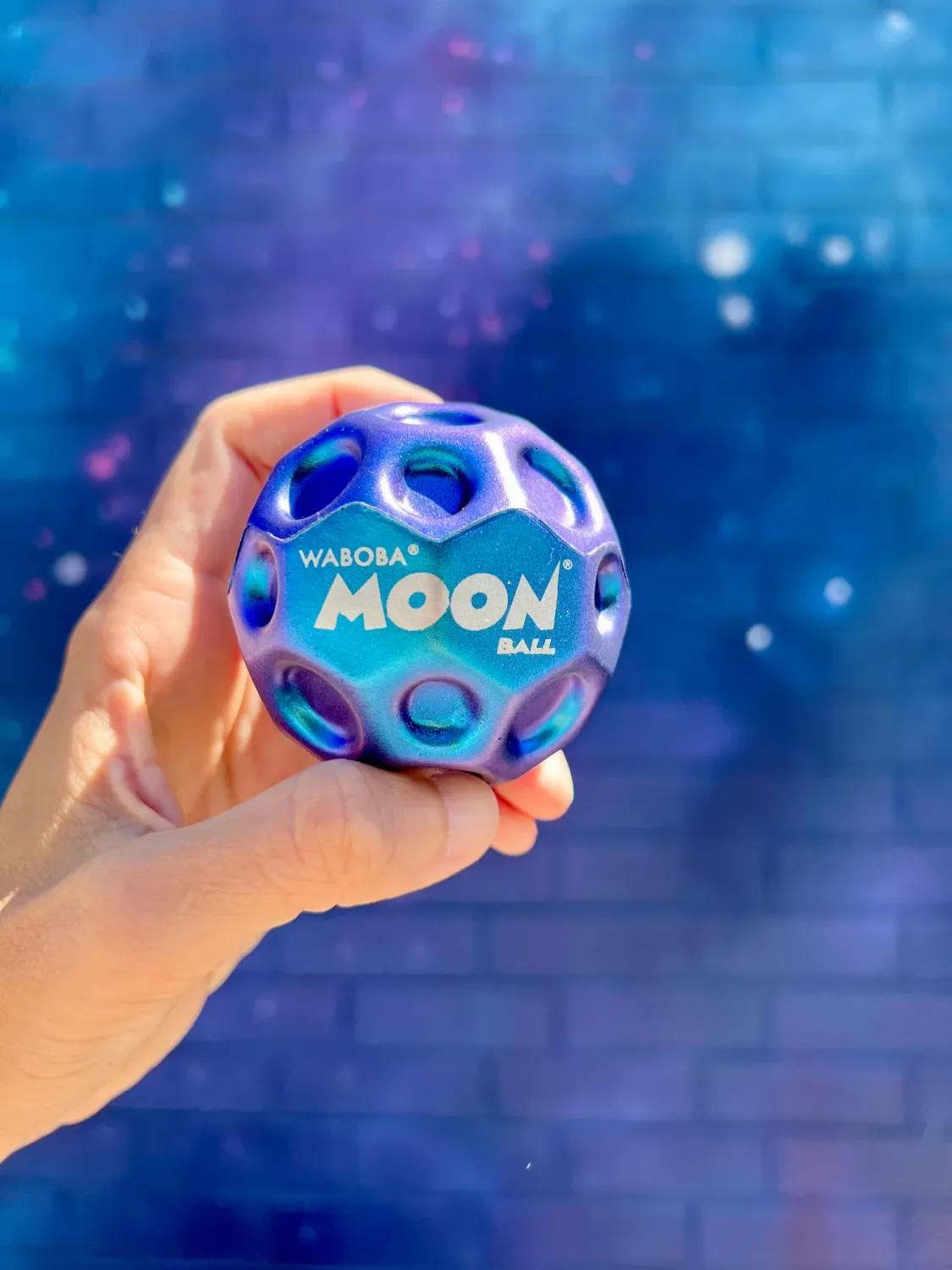 Metalic Moon Ball Blue