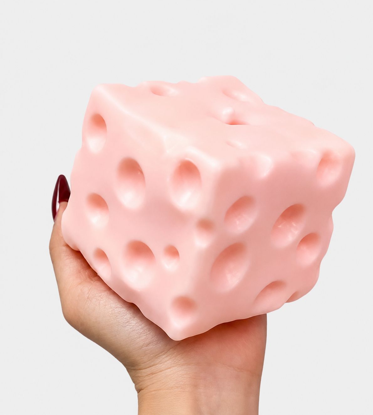 Squishy pink cheese