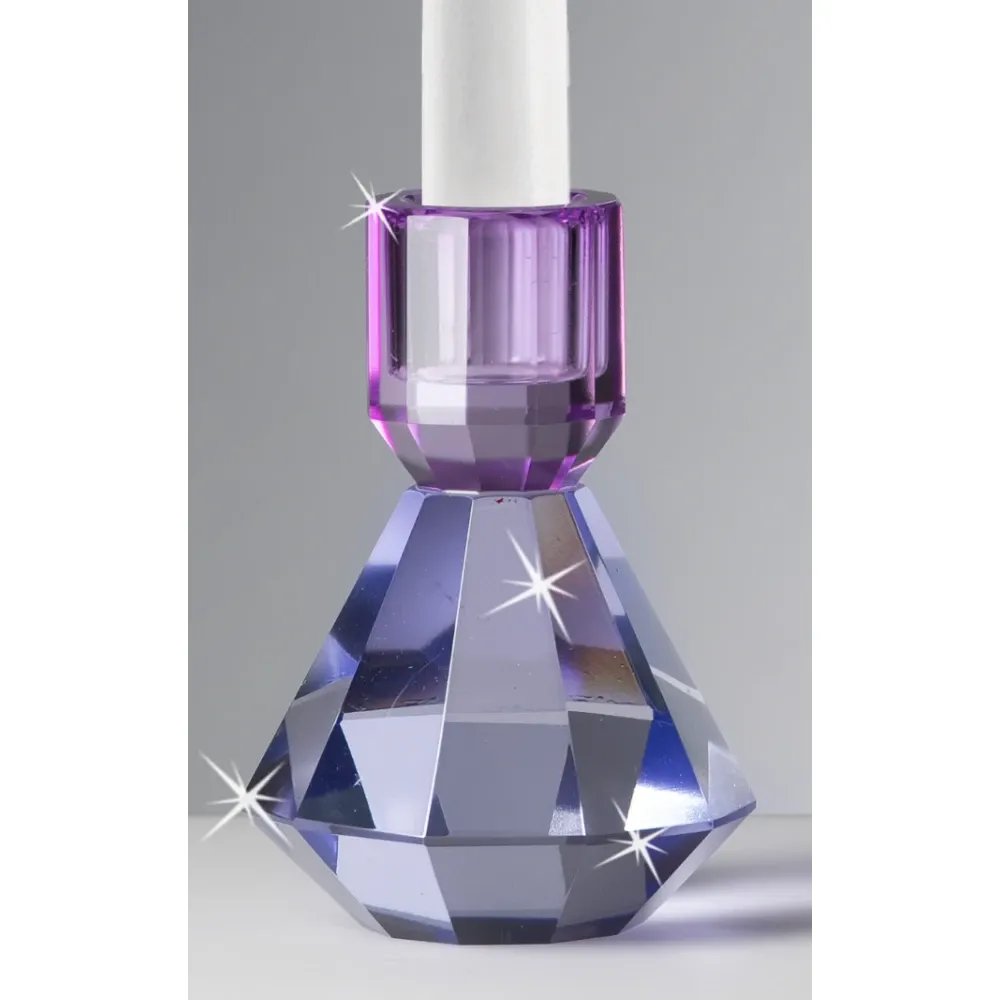 Candelabro de Cristal Violeta y Ametista