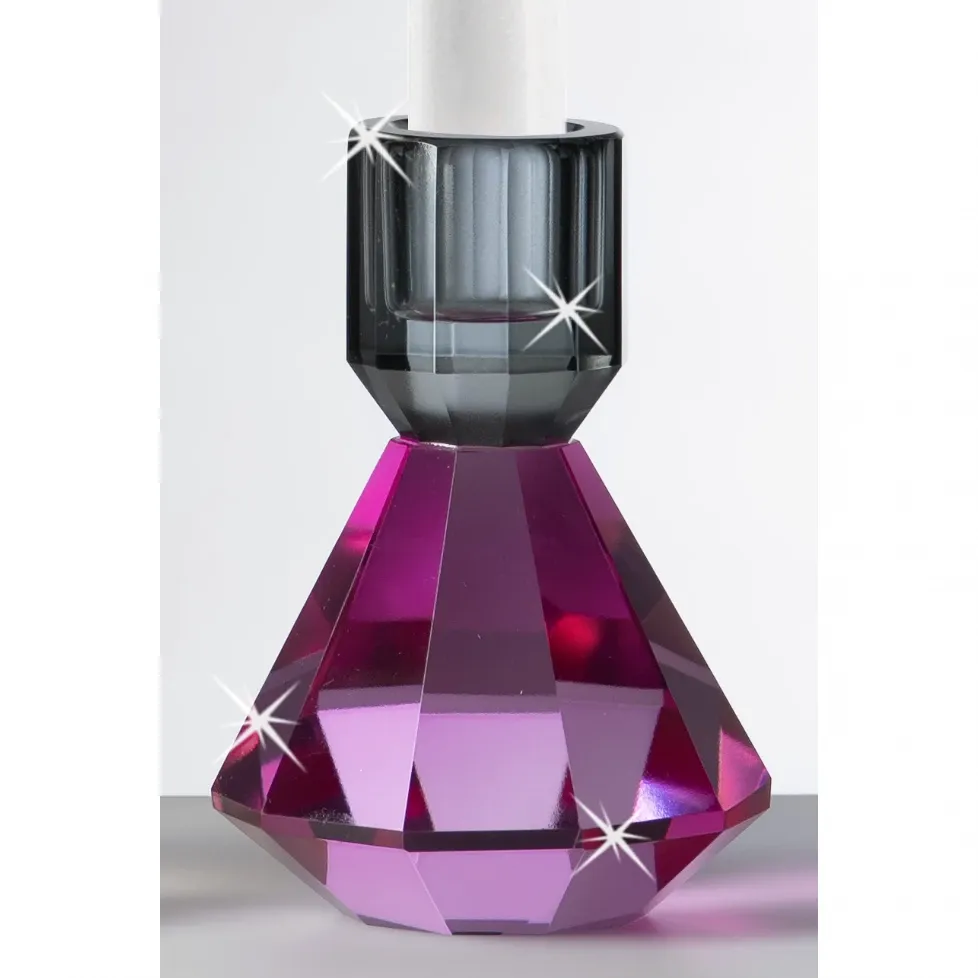 Candelabro de Cristal Smoke y Fiucha