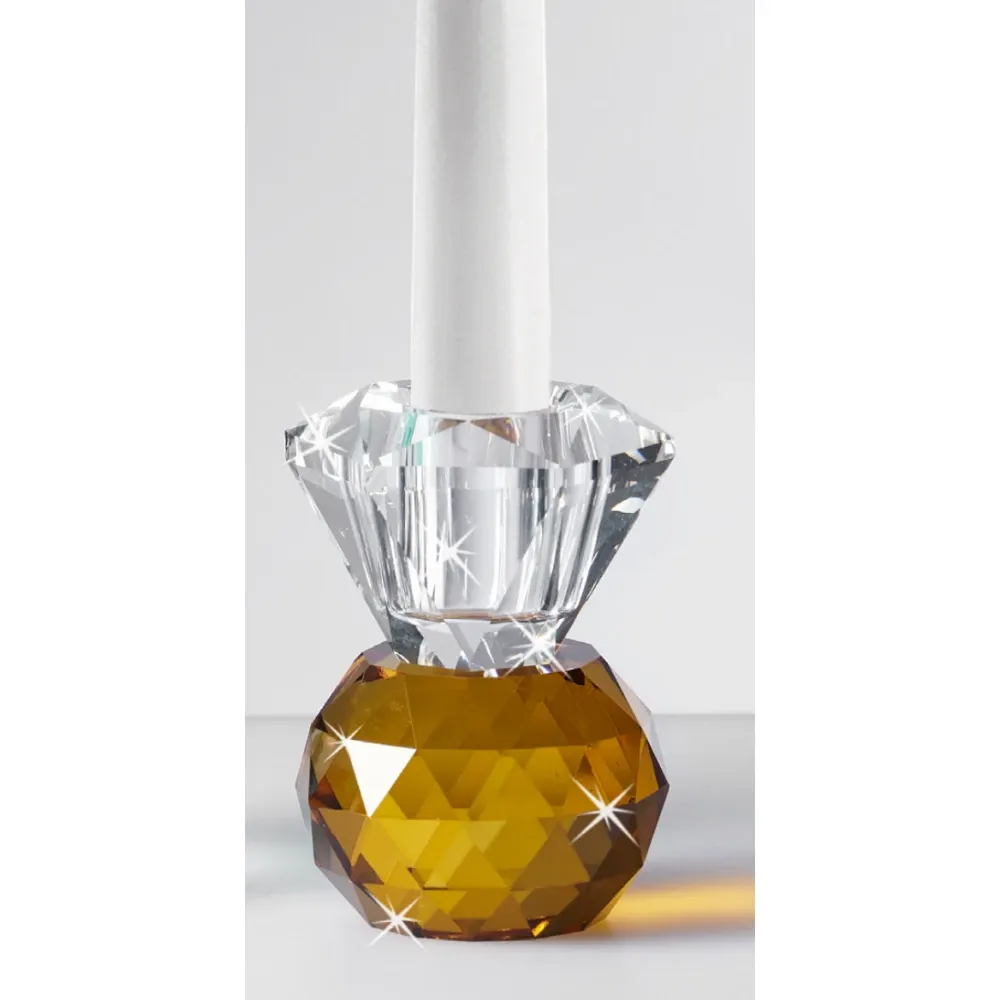 Candelabro de Cristal Ambar