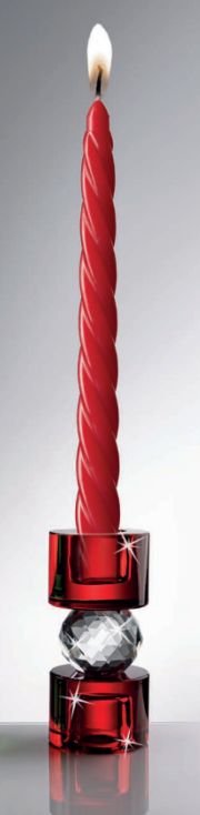 Candelabro de Cristal Rojo