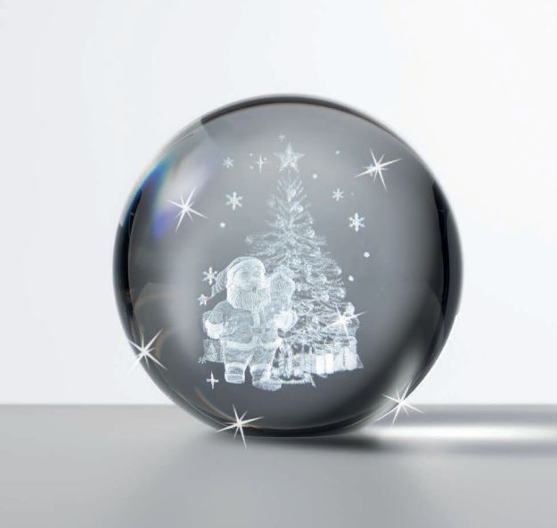 Pisapapel de Cristal Santa Claus