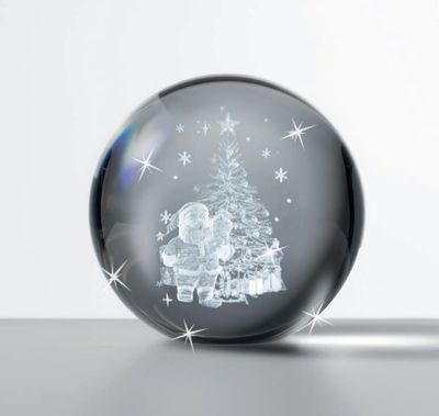 Pisapapel de Cristal Santa Claus