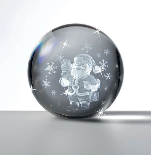 Pisapapel de Cristal Santa Claus