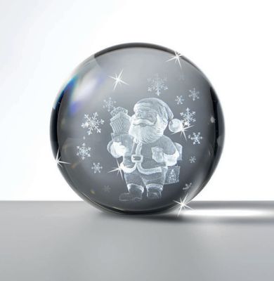 Pisapapel de Cristal Santa Claus