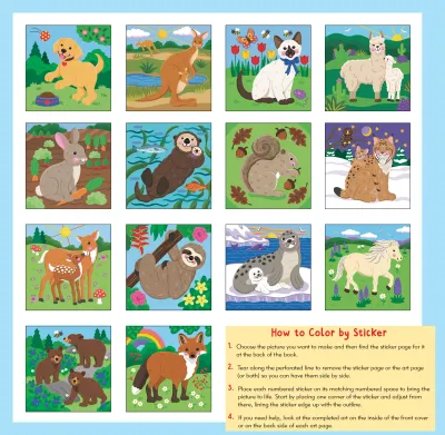 My First Color By Sticker Book Furry Friends