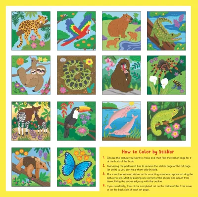 My First Color By Sticker Book Rainforest Animals