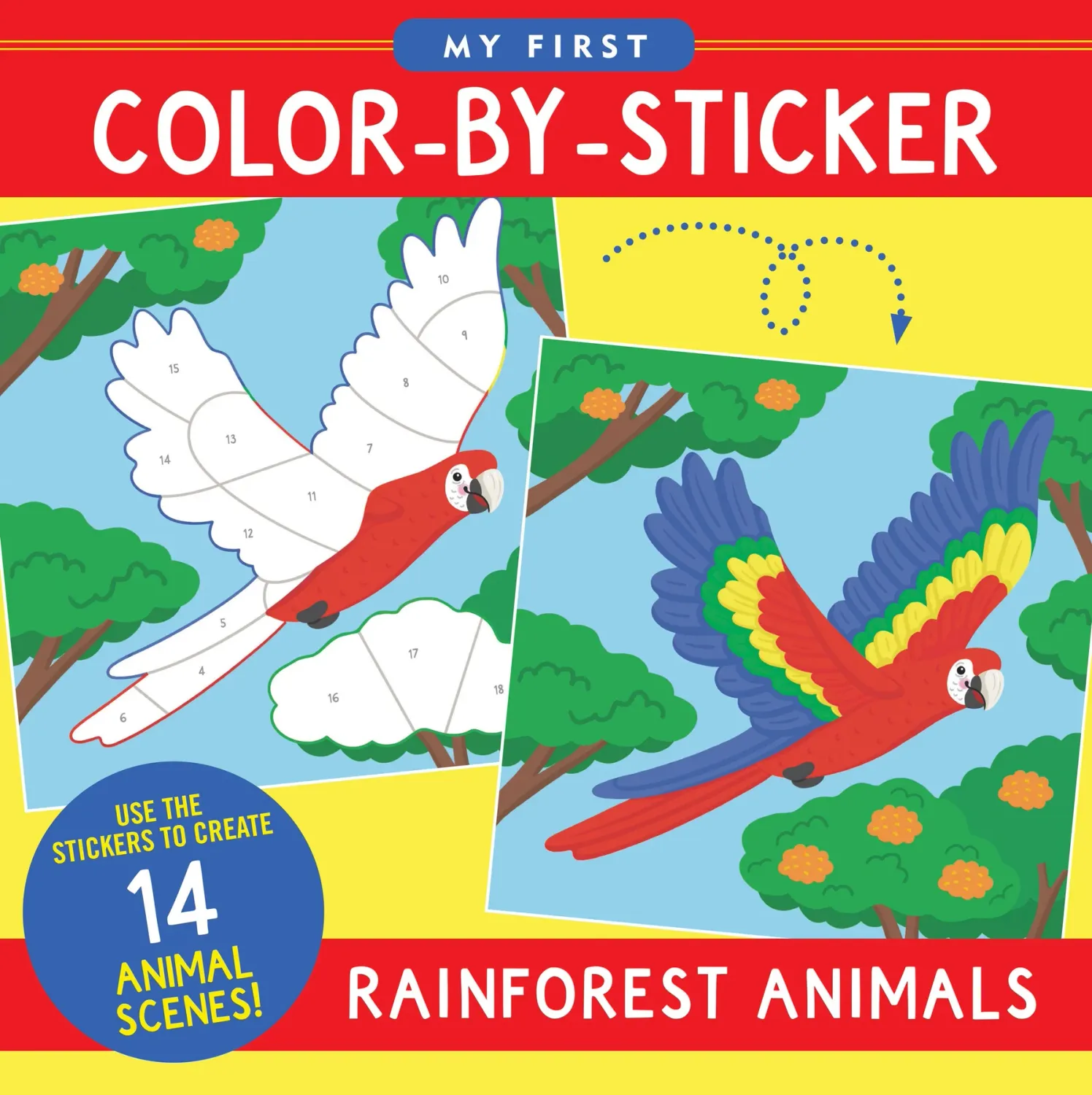 My First Color By Sticker Book Rainforest Animals