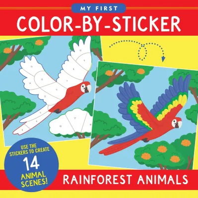 My First Color By Sticker Book Rainforest Animals