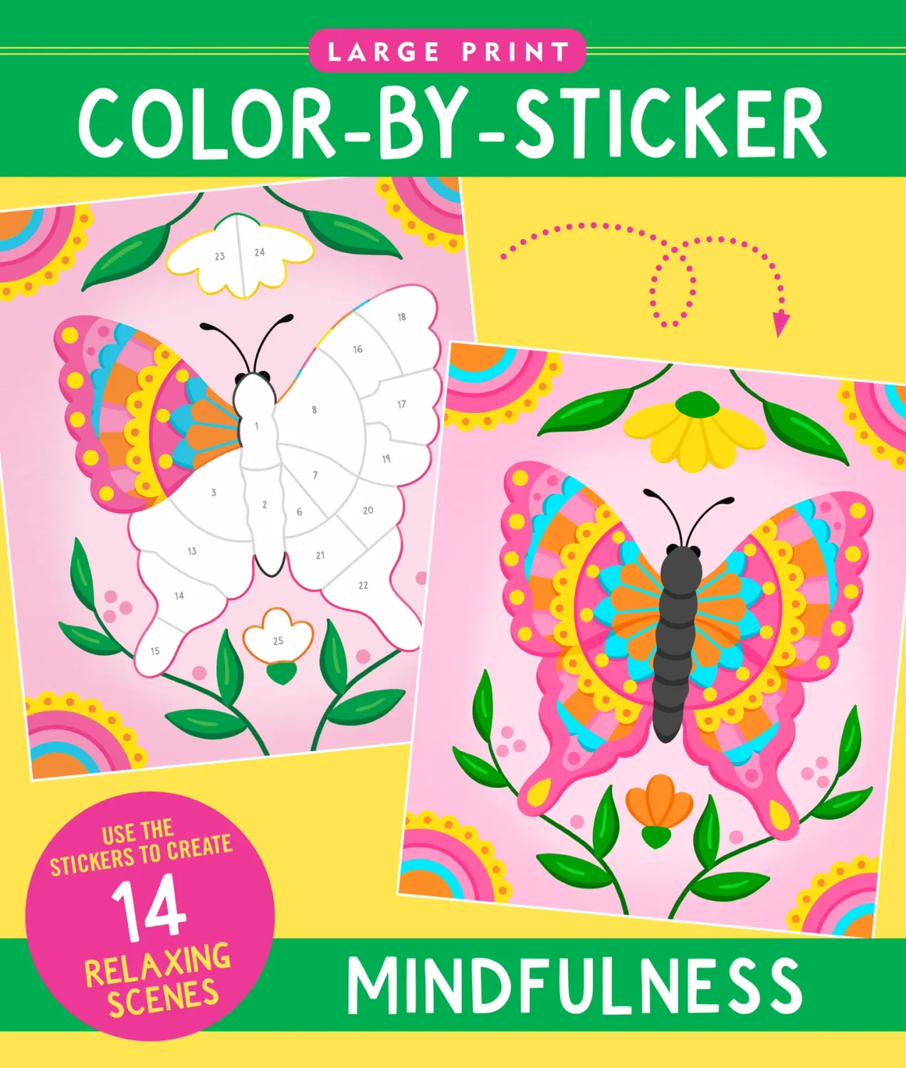 Large Print Color By Sticker Mindfulness