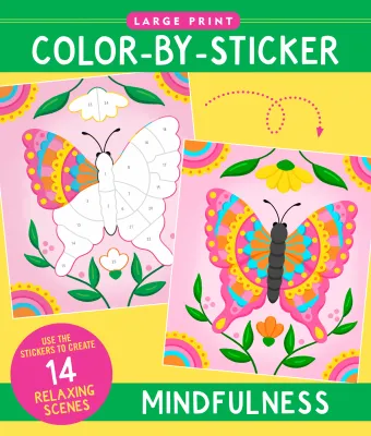 Large Print Color By Sticker Mindfulness