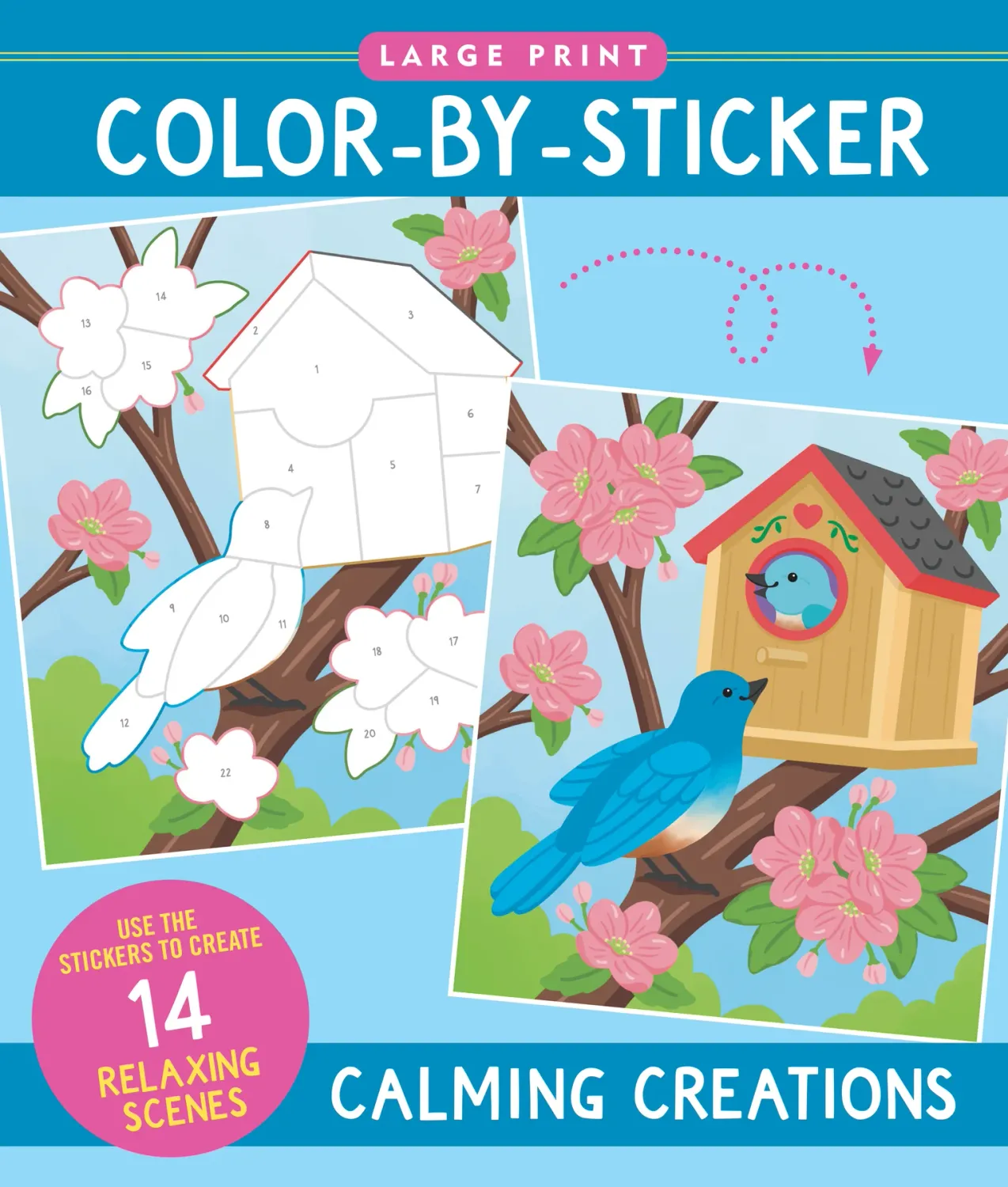 Large Print Color By Sticker Calming Creations