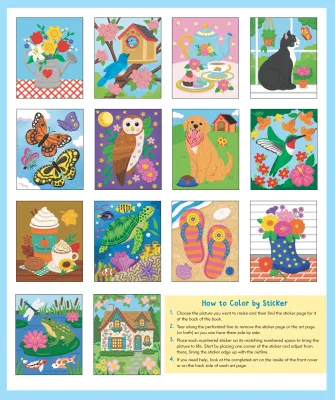 Large Print Color By Sticker Calming Creations