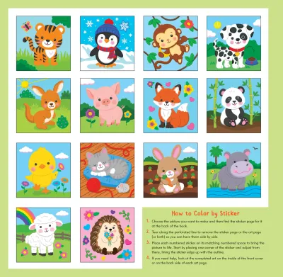 My First Color By Sticker Book Baby Animals