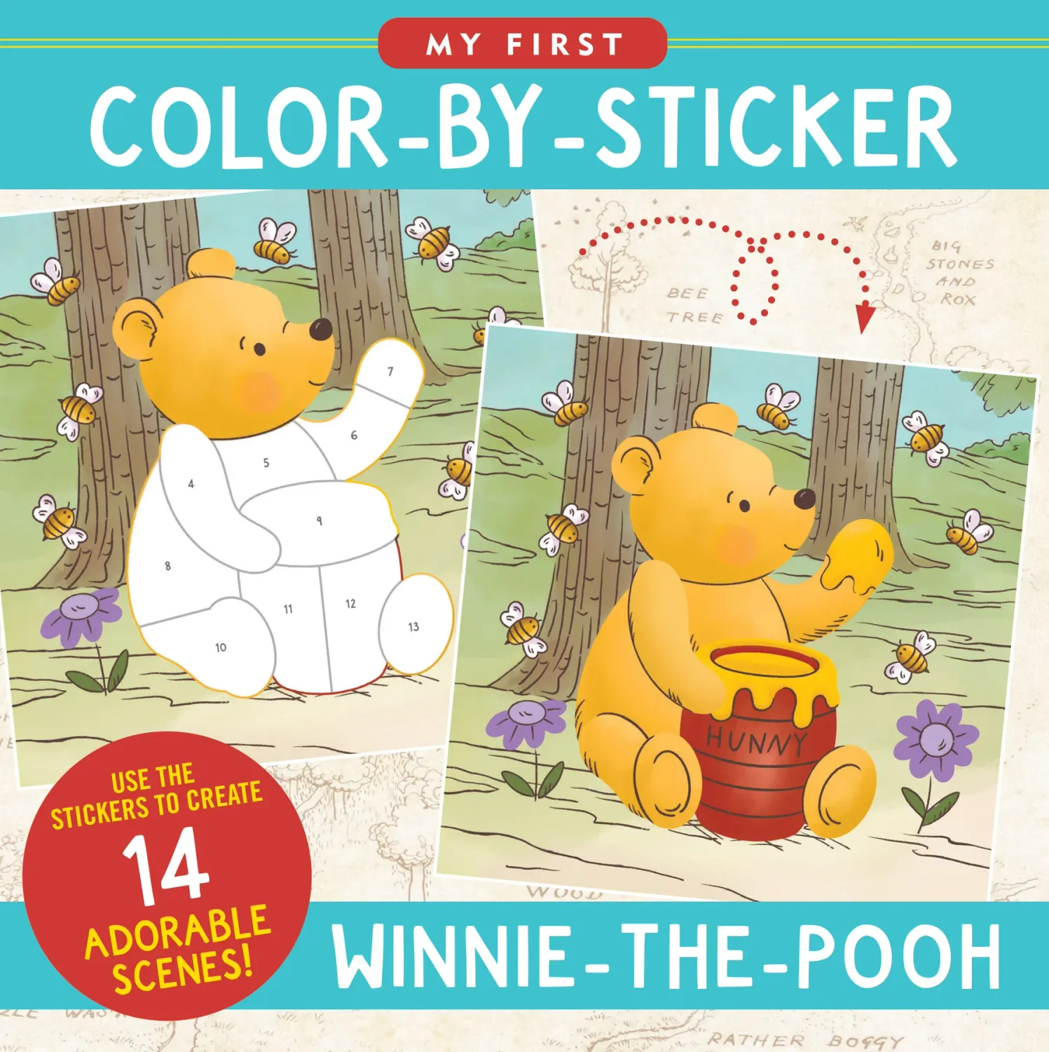 My First Color By Sticker Book Winnie the Pooh