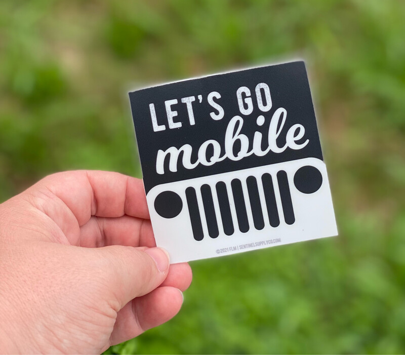 Mobile Jeep Wrangler Decal.