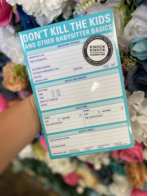 Don't Kill The Kids Notepad.