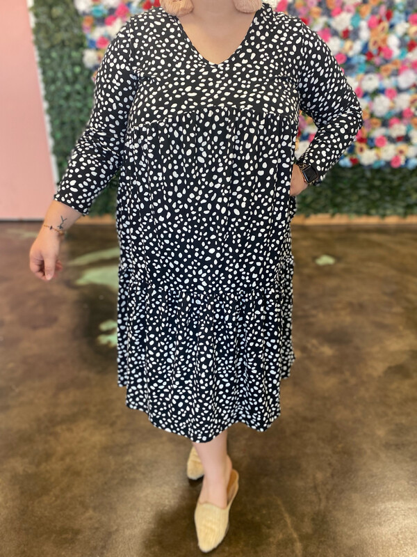 Black Spotted Dress.